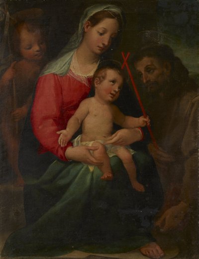 Madonna mit Kind und dem kleinen Johannes dem Täufer und dem heiligen Franziskus von Vincenzo Rustici